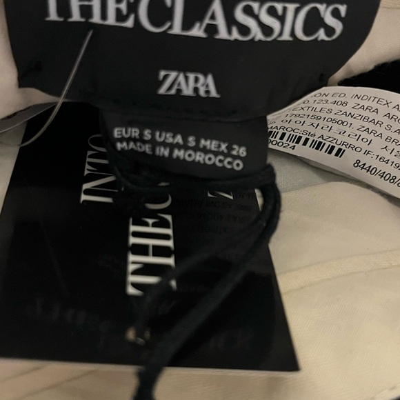 NWT/ZARA INTO THE CLASSICS COLLECTION BLACK HIGH WAISTED PLEATED PANTS SZ: S - Picture 12 of 16